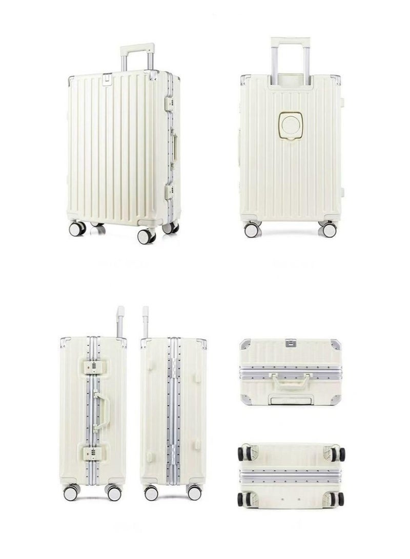 Lucky Power 2-Piece Hard Shell Suitcases with Aluminum Frame,Carry-On and Checked Luggage Set, USB Charging Port, TSA Lock, Silent Spinner Wheels, Cup Holder, and Phone Stand – Durable Lightweight Polycarbonate (Set of 2 Pieces, 20-Inch & 24-Inch) - Image 2