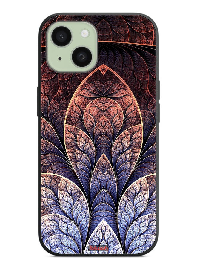 Tolwak Apple iPhone 15 Protective Case Cover Floral Fractal Abstract - Image 2
