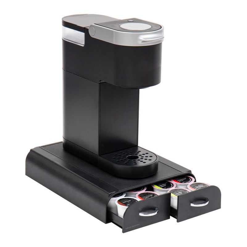 Mind Reader Single Serve Pod Organizer, 2 Drawers, 24 Pod Capacity, Keurig Mini Compatible, Black - Image 1