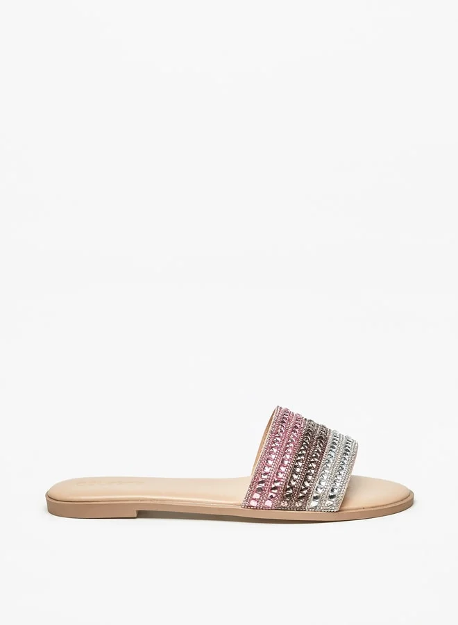 سيليست WomenS Embellished SlipOn Flat Sandals