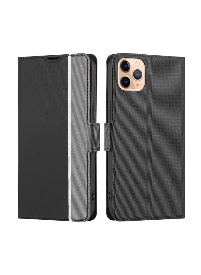 Zaboon Case For iPhone 11 Pro Max Twill Texture Side Button Leather Phone Case - Image 1
