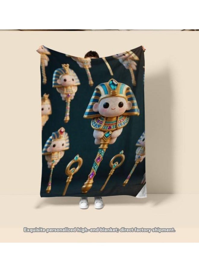 عام بطانية رقيقة من الفانيلا الكرتونية للأطفال أو الطلاب (دافئة ومريحة ومناسبة للنوم والألعاب) 100 سم * 150 سم - 395 - Image 3