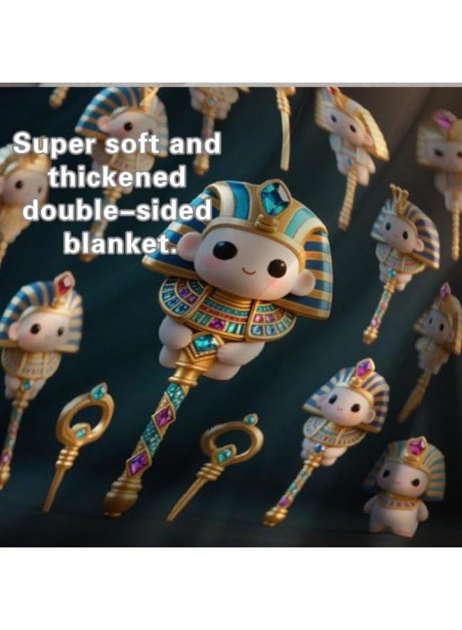 عام بطانية رقيقة من الفانيلا الكرتونية للأطفال أو الطلاب (دافئة ومريحة ومناسبة للنوم والألعاب) 100 سم * 150 سم - 395 - Image 1