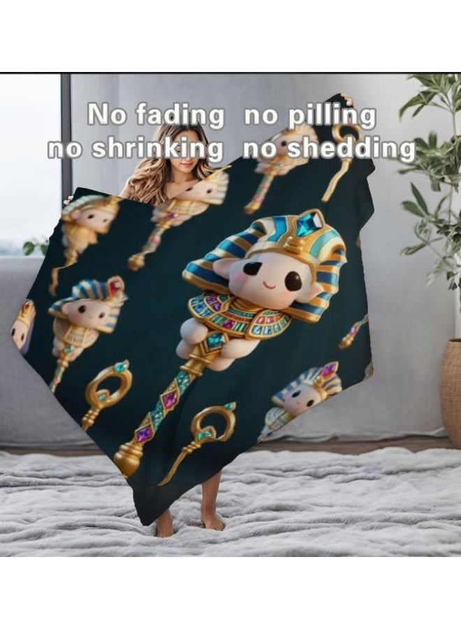 عام بطانية رقيقة من الفانيلا الكرتونية للأطفال أو الطلاب (دافئة ومريحة ومناسبة للنوم والألعاب) 100 سم * 150 سم - 395 - Image 5