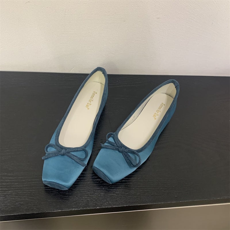 Women's Ballerina Flats with Inner Height Increase, Retro Style - Image 4