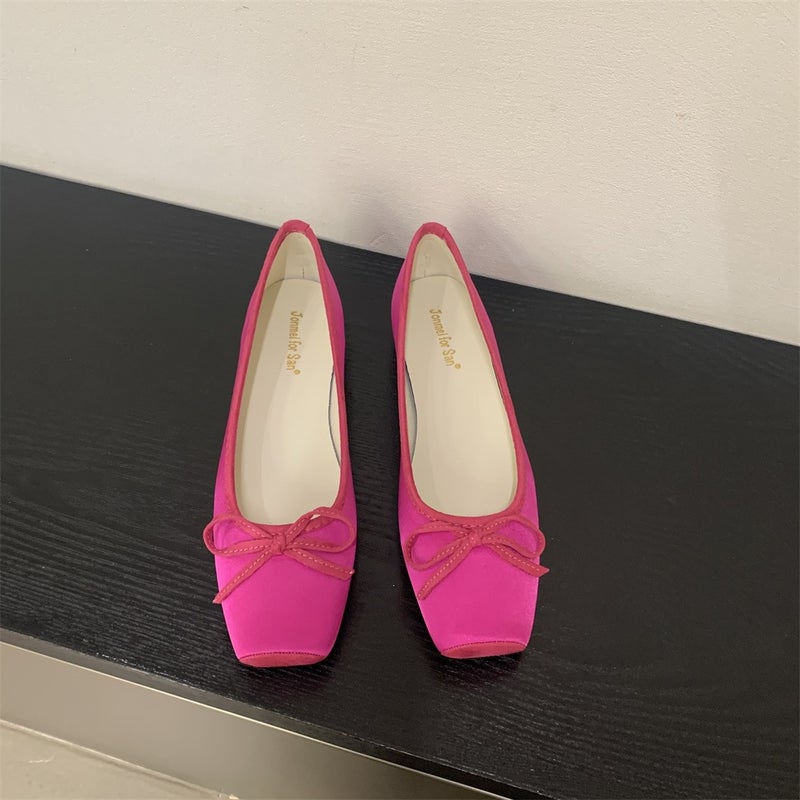 Women's Ballerina Flats with Inner Height Increase, Retro Style - Image 3