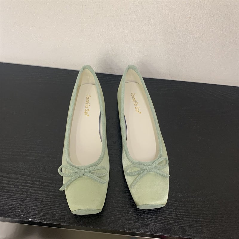 Women's Ballerina Flats with Inner Height Increase, Retro Style - Image 5