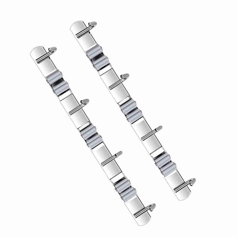 Broom Hoolder Stainless Steel 3 Clips and 4 Hooks Gray Mop Holder Pack of 2 for Kitchen - Image 4