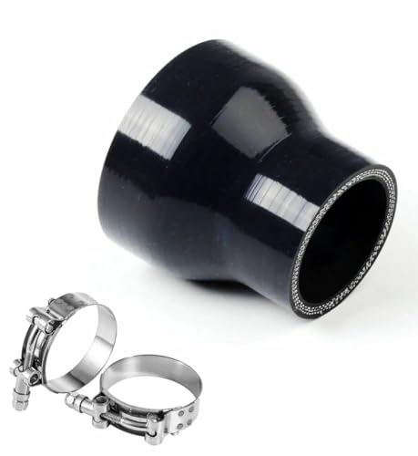 YSIL 3" to 4" Reducer Coupler Silicone Hose 4-Ply Reinforced Straight Turbo Intercooler Intake Pipe with T-Bolt Clamps 5MM Thickness - Image 1