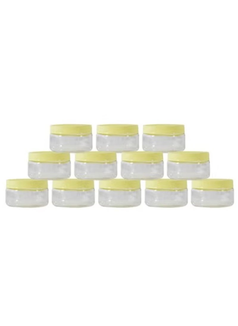 Sunpet 12-Piece Plastic Spice Jar Set Clear/Yellow 150ml