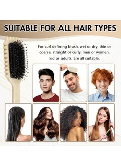 BUPY Bounce Curl Define Styling Brush,Curly Hair Brush, Wet Dry Detangler Hair Brush, The Essential Tool For Shaping And Styling Your Curls, Achieve Perfectly Defined Curl (Beige)  - Image 4