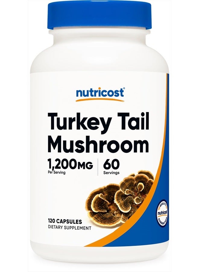 Nutricost فطر ذيل الديك الرومي - 1200 ملغ - 120 كبسولة - Image 1