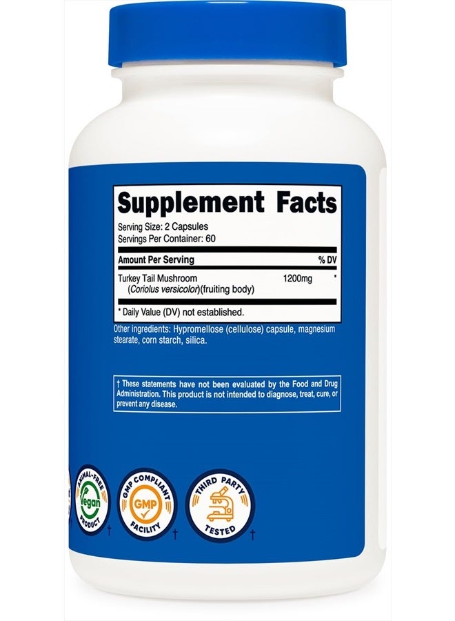 Nutricost فطر ذيل الديك الرومي - 1200 ملغ - 120 كبسولة - Image 5