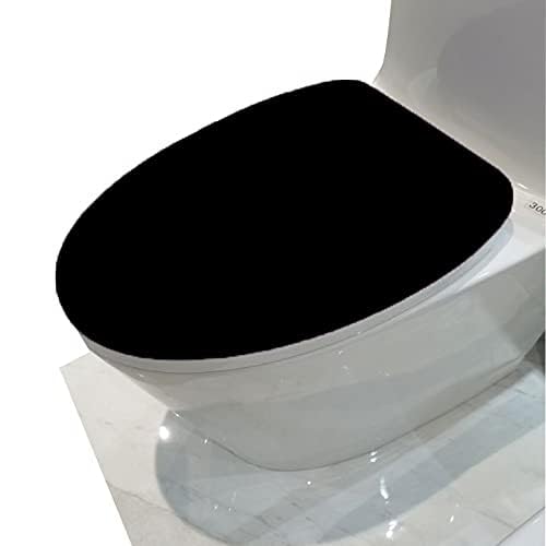 Madeals Microfiber Toilet Lid Cover Soft and Absorbent, Comfortable Bathroom Toilet Lid Cover Seat Fits Most Size Toilet Lids for Black - Image 4
