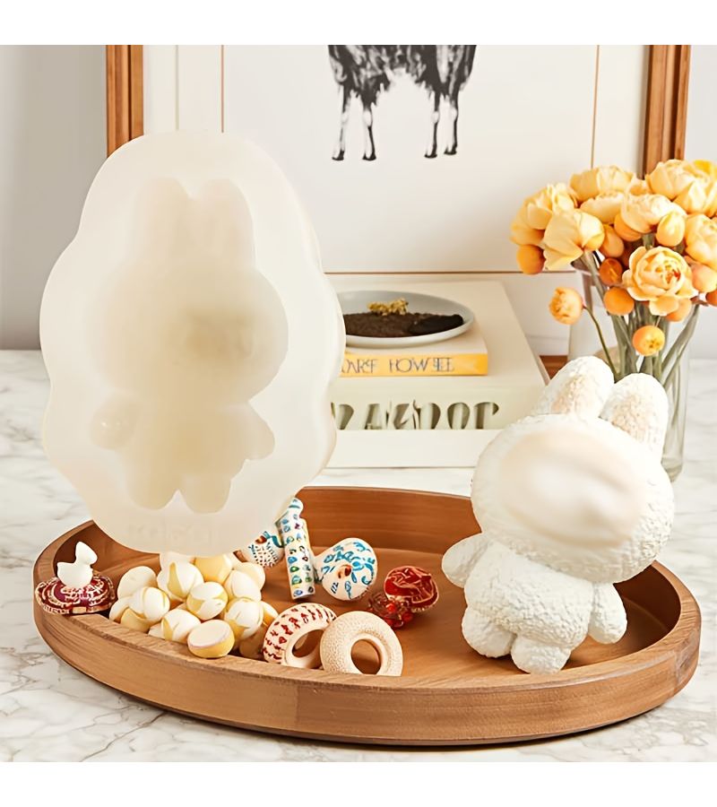 DIY 3D Bunny Monster Mold Lifelike Facial Features Flexible Design - Image 4