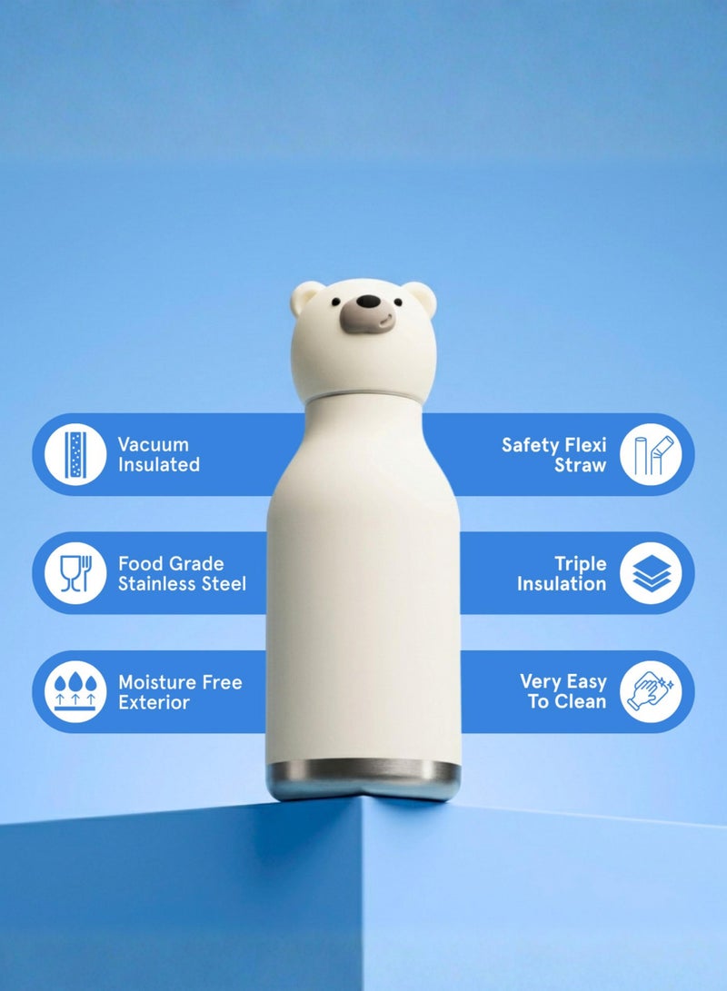 asobu Bear with Brush Bestie Animal Bottle - Image 4