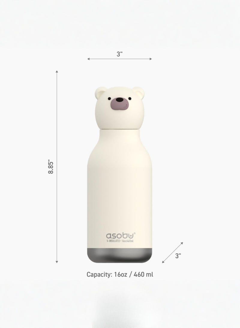 asobu Bear with Brush Bestie Animal Bottle - Image 5