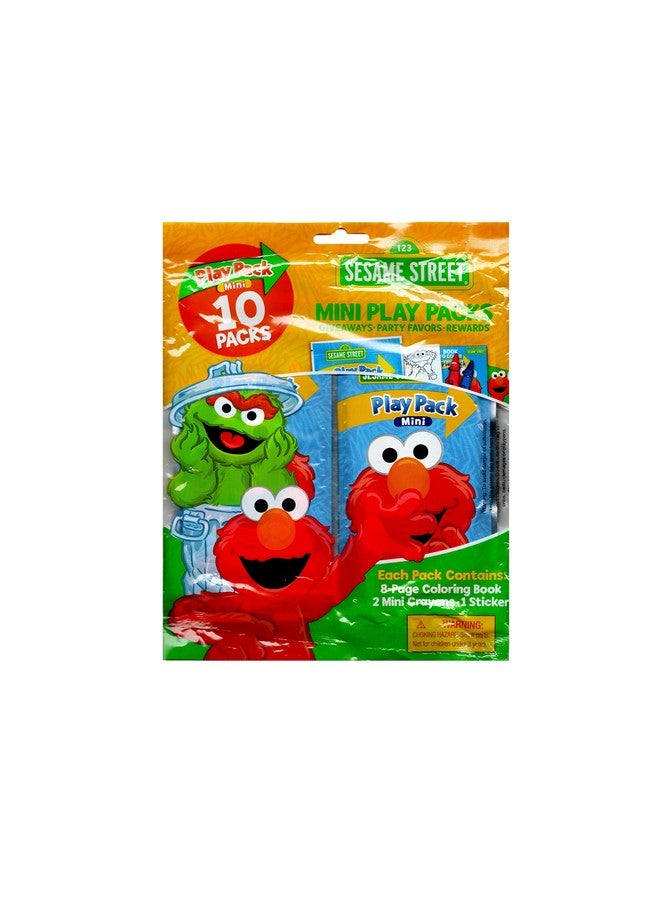 Bendon Bendon Sesame Street Mini Play Packs | Sesame Party Favors | Includes Coloring Book, 2 Mini Crayons, and a Sticker |10-Pack | Officially Licensed - Image 2