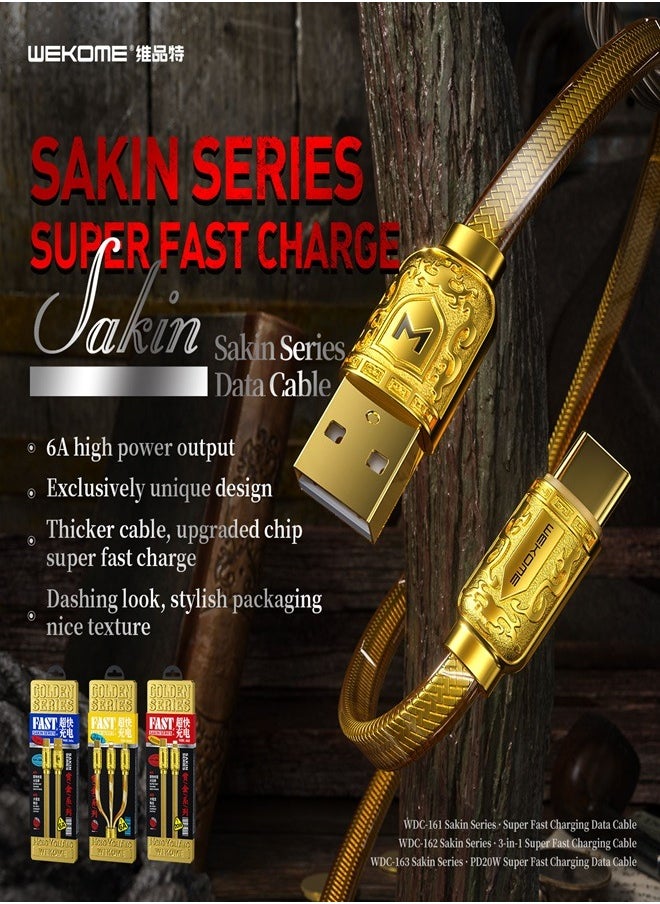 WEKOME - Golden sakin Series super fast USB To C cable - Image 1
