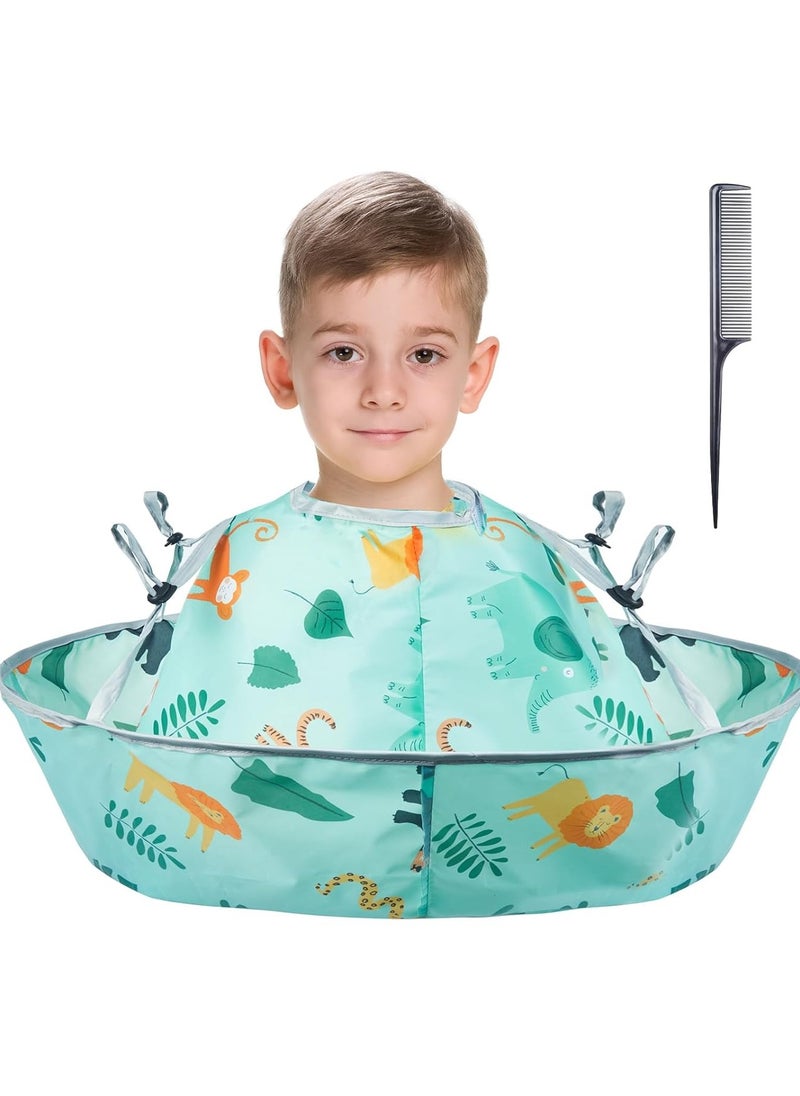 Lictin Lictin Haircut Capes Umbrella for Kids - Hair Cutting Haircut Cape Kids Waterproof Foldable Adjustment, Hairdressing Umbrella Cape Apron with 1PCS Black Comb  - Image 1