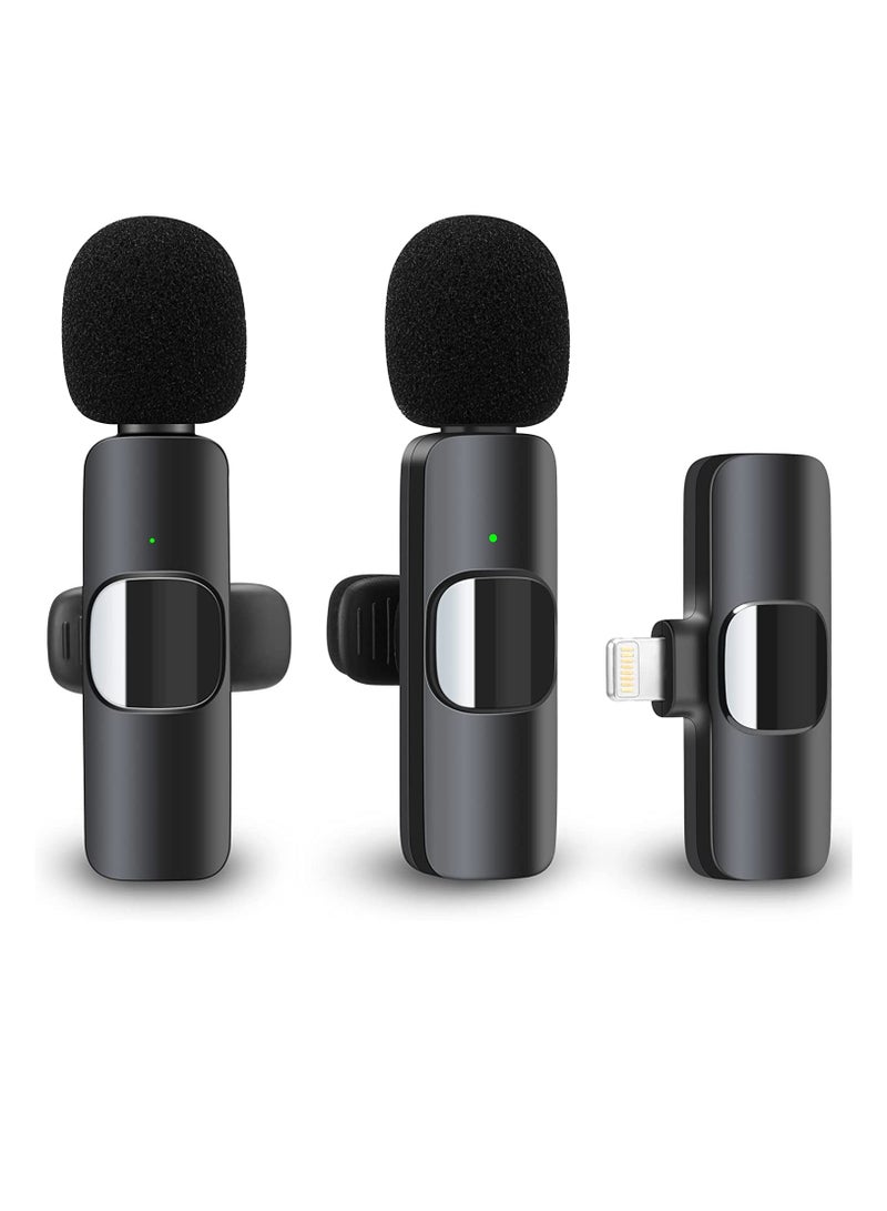 Wireless Lavalier Microphone for iPhone iPad, Plug-Play Wireless Mic for Recording, Live Stream, YouTube,, Facebook, Noise Reduction Auto-Sync - Image 1