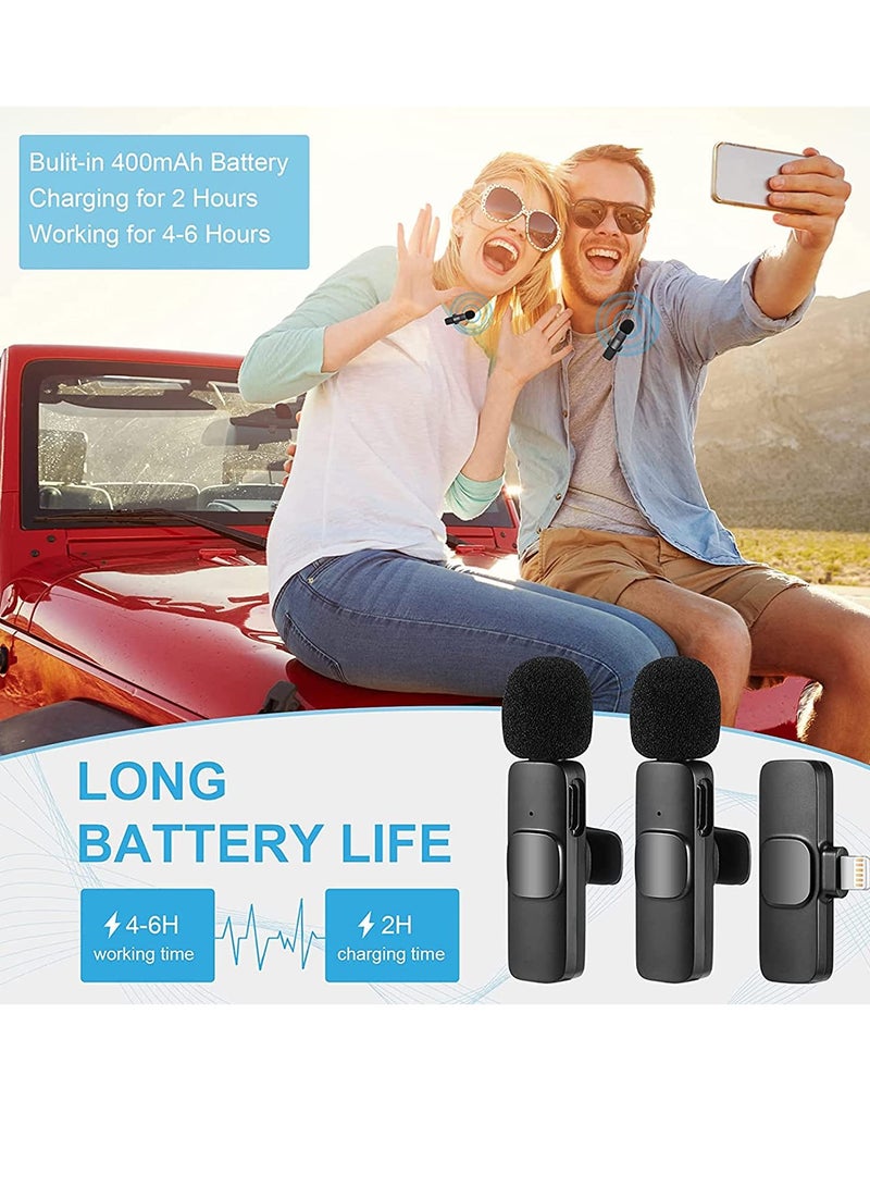 Wireless Lavalier Microphone for iPhone iPad, Plug-Play Wireless Mic for Recording, Live Stream, YouTube,, Facebook, Noise Reduction Auto-Sync - Image 5