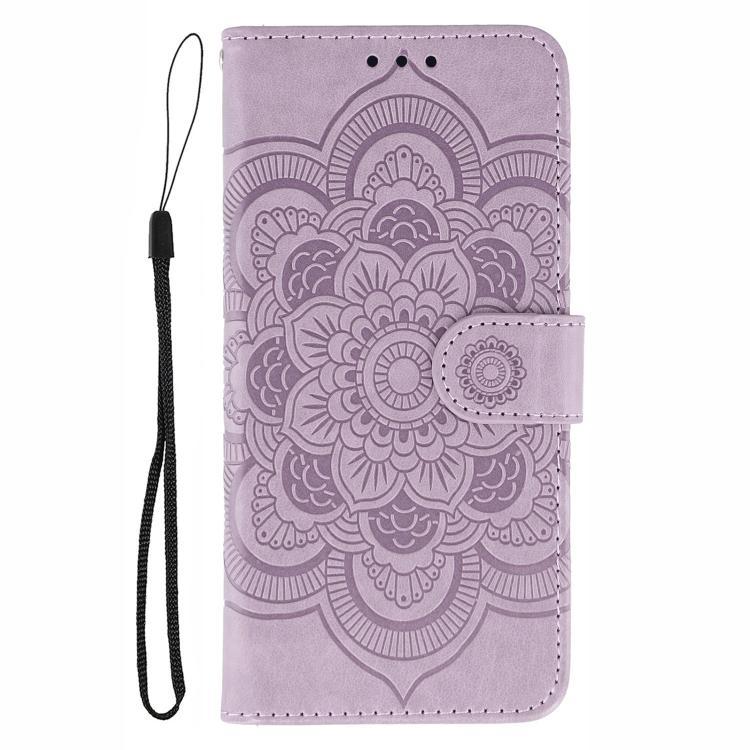 erorex For Honor X6c 4G Sun Mandala Embossing Pattern Phone Leather Case(Purple) - Image 2