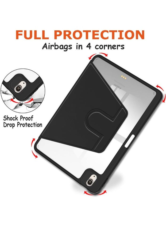 Buenos Transparent Case for Huawei MatePad 11.5 (2023) Tablet Clear Case 360º Rotating Stand BTK-W00, BTK-W09 Shock Resistant Pen Holder Auto Activation/Sleep - Image 4