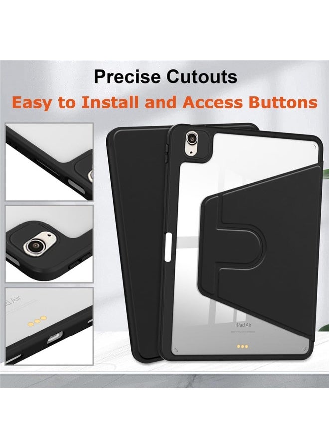 Buenos Transparent Case for Huawei MatePad 11.5 (2023) Tablet Clear Case 360º Rotating Stand BTK-W00, BTK-W09 Shock Resistant Pen Holder Auto Activation/Sleep - Image 2