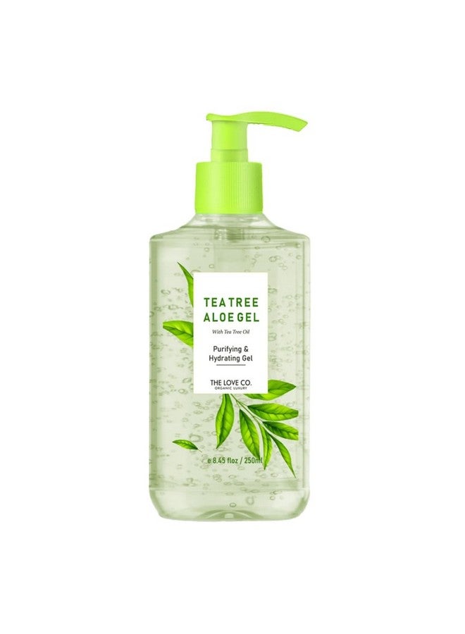 THE LOVE CO. The Love Co Aloe Vera & Tea Tree Oil Gel - 250Ml | Natural Acne Relief & Skin Soothing Formula | Hydrating Moisturizer For Face And Body | Ideal For All Skin Types - Image 1