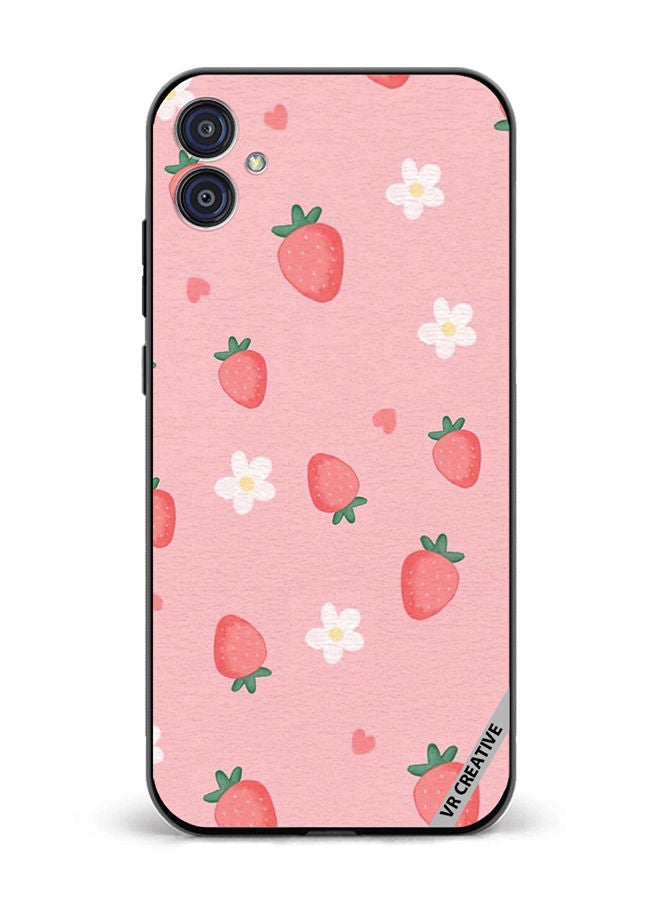 VR CREATIVE Protective Case Cover For Samsung Galaxy M04/F04 Strawberry Design Multicolour - Image 1