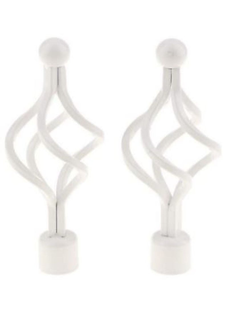 AL WADI FURNITURE Roman Pole Style Heavy Duty Luxury Extendable Curtain Rod, Metal Single Rod Finials Decorative End Window Treatment Rod Drapery Rod (WHITE, 200 – 400 cm)  - Image 4
