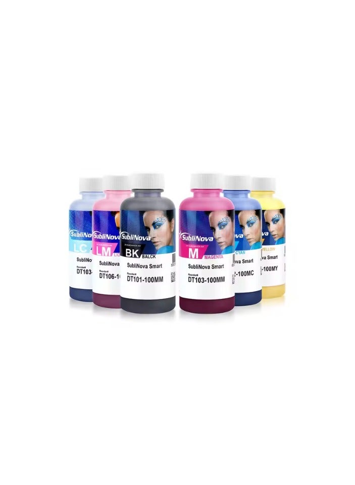 Kalon 100MLKorea Sublimation Printing Ink Set High Density Professional Dye Sublimation Refill Inks for Inkjet Printers, Heat Transfer on Mugs, t-Shirts, Phone Case  (6 Color) Refill Bottles Set - Image 1