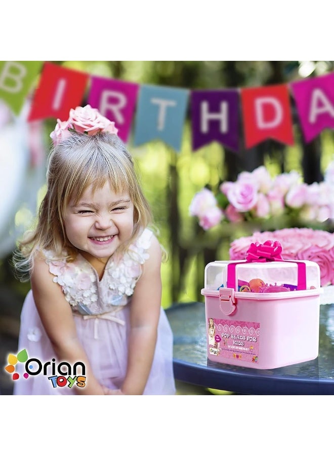 ORIAN Pop Beads Jewelry Making Kit for Girls, 550+ Piece Set for Girls Ages 3 and Up,Colorful Snap Beads,Bracelet,Necklaces and Rings Unicorn Gift Bag - Image 4