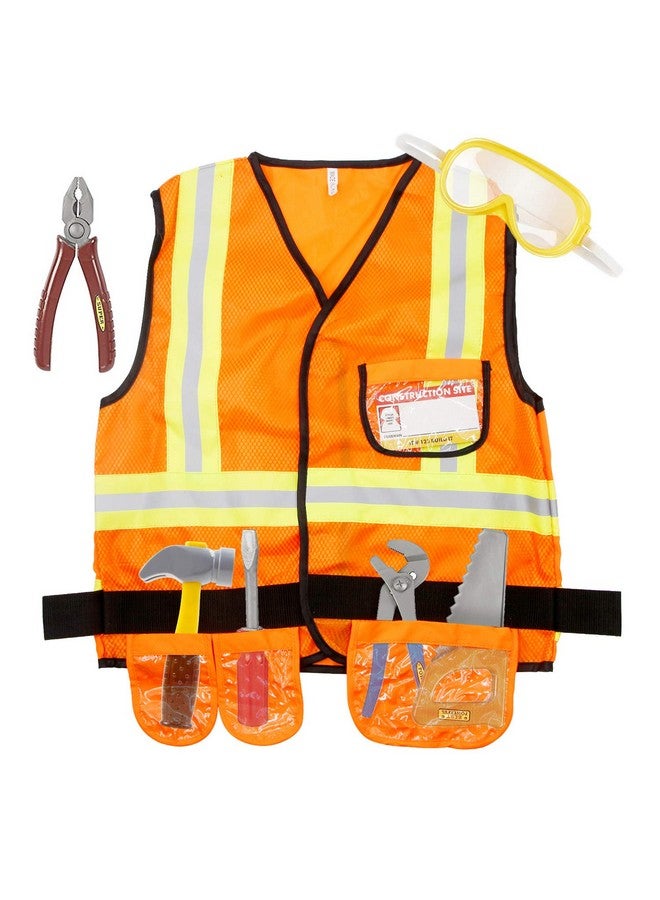 Mizzuco Construction Worker Costume Kids Dress Up Role Play Pretend Worker Costume Kits for Halloween - Image 4