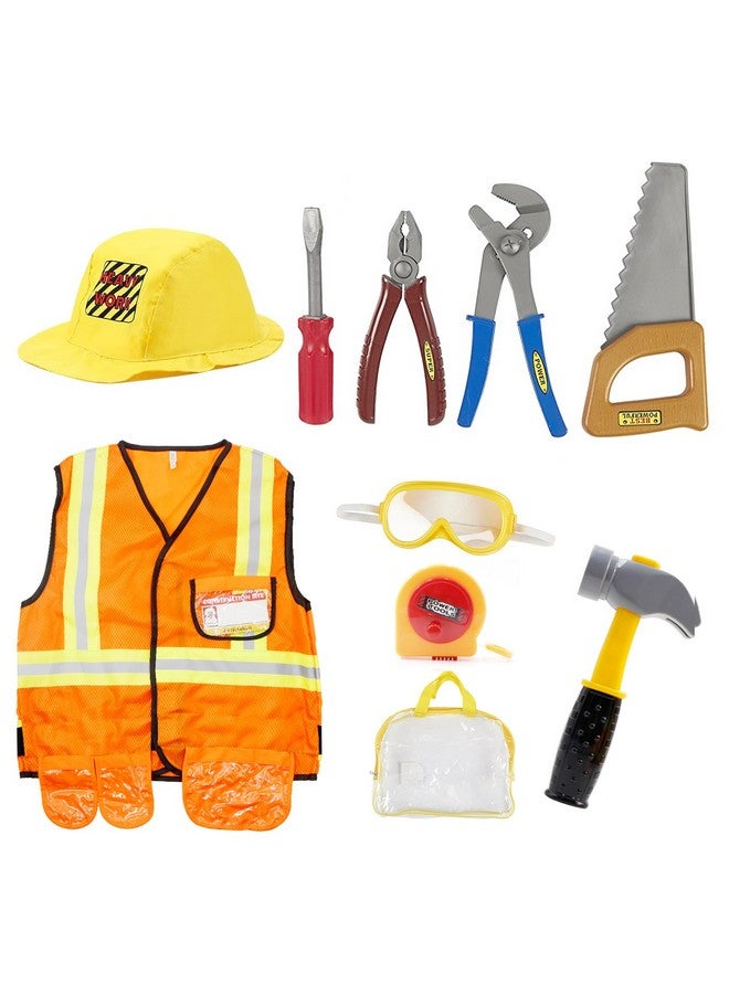 Mizzuco Construction Worker Costume Kids Dress Up Role Play Pretend Worker Costume Kits for Halloween - Image 1