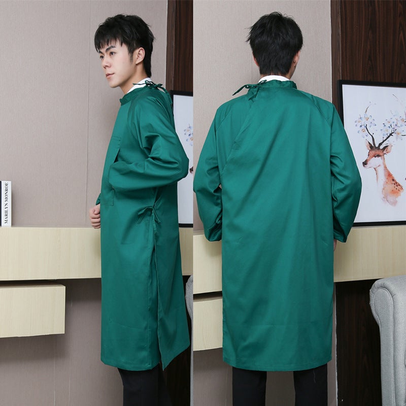 Cotton Operating Room Work Clothes For Women And Men Surgical Clothes Long-Sleeved Surgeon Surgical Reverse Wear Isolation Gown - Image 1