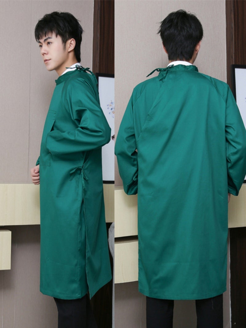 Cotton Operating Room Work Clothes For Women And Men Surgical Clothes Long-Sleeved Surgeon Surgical Reverse Wear Isolation Gown - Image 4