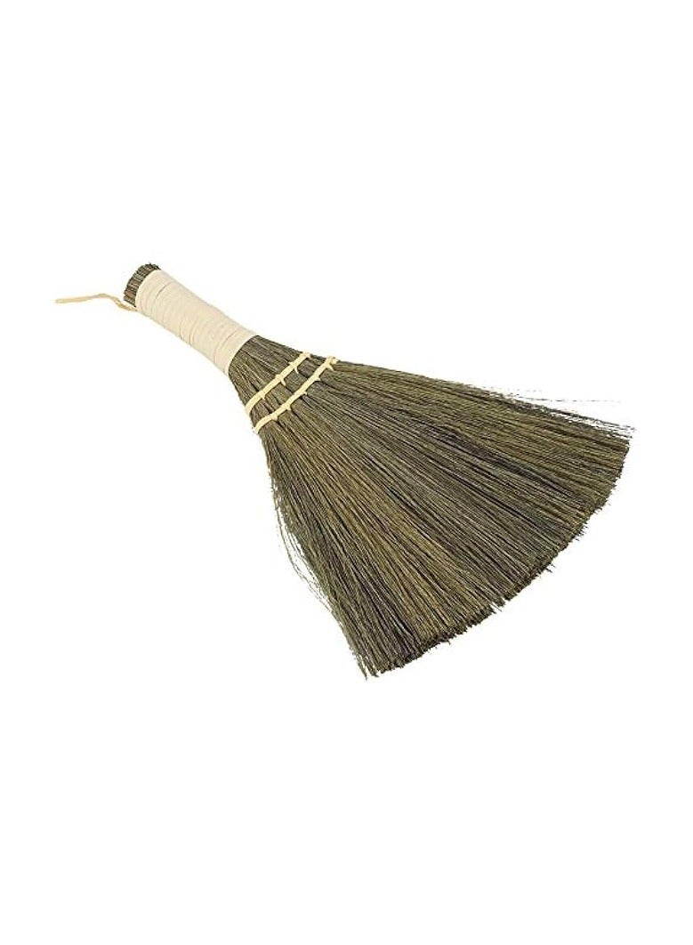 جرين تايجر فرشاة تنظيف ناعمة مضادة للكهرباء الساكنة، مكنسة يدوية مضفرة من القش، مكنسة صغيرة يدوية الصنع لتنظيف الغبار والأرضيات، مكنسة ناعمة للمنزل والأثاث والسيارة - Image 4