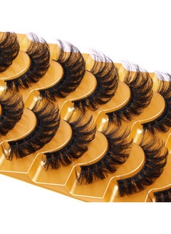 Focipeysa False Lashes Fluffy Mink Eyelashes 18Mm Lashes Pack 8D Mink Curly Faux Mink Lashes Volume Dramatic Lashes 8 Pairs  - Image 4