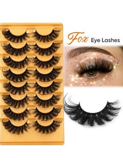 Focipeysa False Lashes Fluffy Mink Eyelashes 18Mm Lashes Pack 8D Mink Curly Faux Mink Lashes Volume Dramatic Lashes 8 Pairs  - Image 2