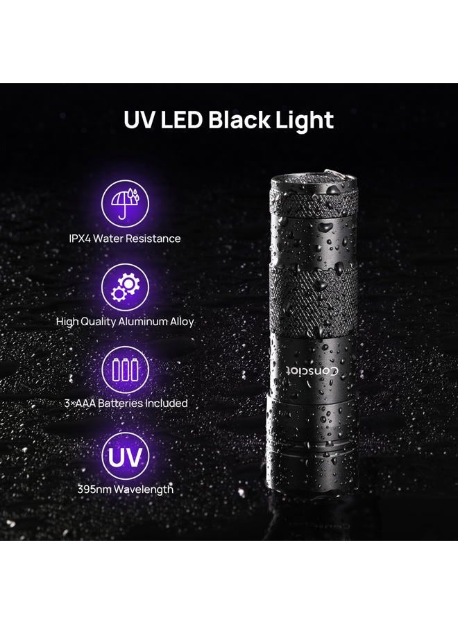 Consciot UV Flashlight Black Light, 12 LED 395nm Ultraviolet Blacklight, Portable Mini Torch Light Pet Urine Detector for Dog/Cat Urine, Dry Stains, Bed Bug, Matching with Pet Odor Eliminator - Image 3