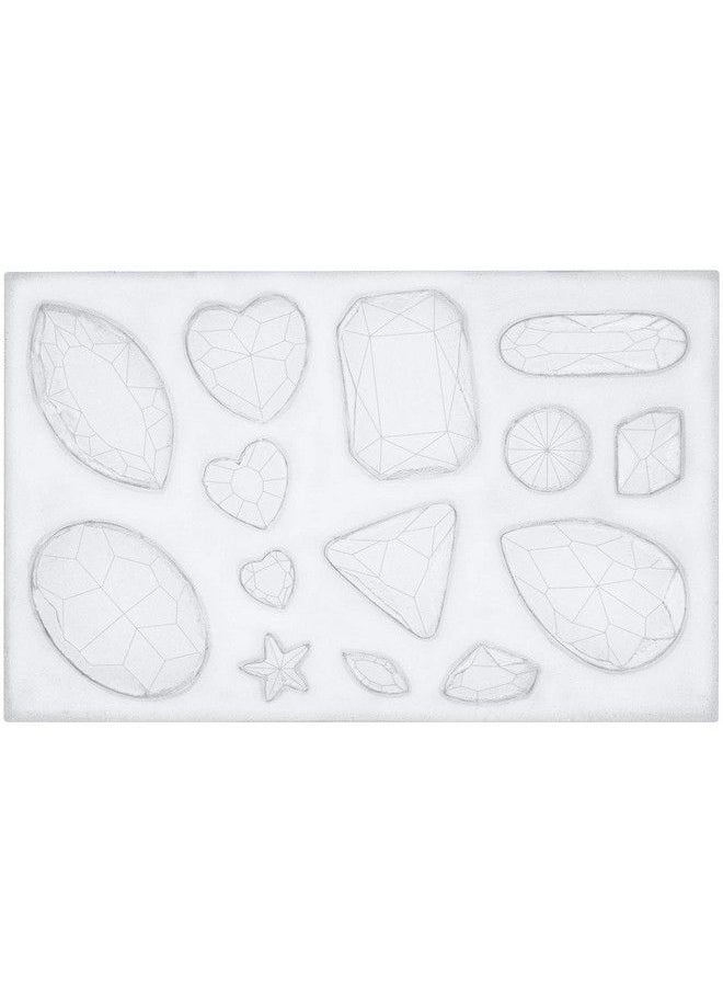 FUNSHOWCASE Assorted Gems And Cabochon Silicone Mold For Fondant Cupcake Topper Chocolate Candy Baking Epoxy Resin Casting Concrete Cement Plaster Craft Mini  - Image 1