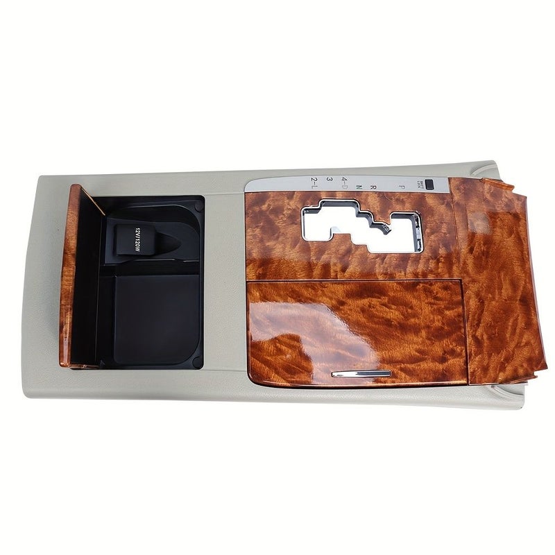 لوحة تحكم مكيف الهواء باللون الرمادي لموديلات تويوتا كامري من 2003 إلى 2006، صندوق تخزين الكونسول الوسطي للصف الأمامي، لوحة تحكم يدوية للتعديل، لوحة نقل الحركة اليدوية، لوحة نقل الحركة الأوتوماتيكية، حامل الأكواب. - Image 1
