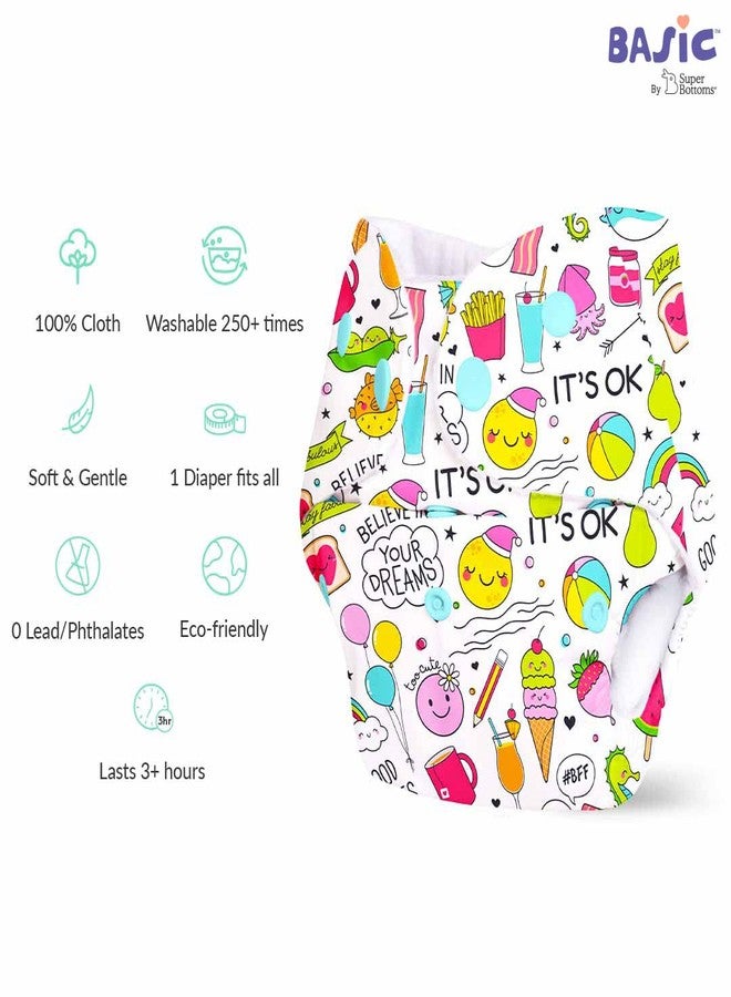 Superbottoms Basic Leakage-proof advanced cloth diapers for babies, High Absorbent 100% cotton 1 reusable diaper without soaker, washable cloth diaper 3M -3Years Adjustable, Reduces Rash - Image 5