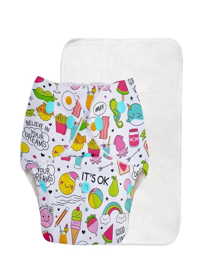 Superbottoms Basic Leakage-proof advanced cloth diapers for babies, High Absorbent 100% cotton 1 reusable diaper without soaker, washable cloth diaper 3M -3Years Adjustable, Reduces Rash - Image 1