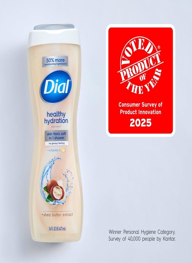 Dial Body Wash, Healthy Hydration, Shea Butter Extract plus Vitamin E, 16 fl oz (Pack of 4) - Image 4