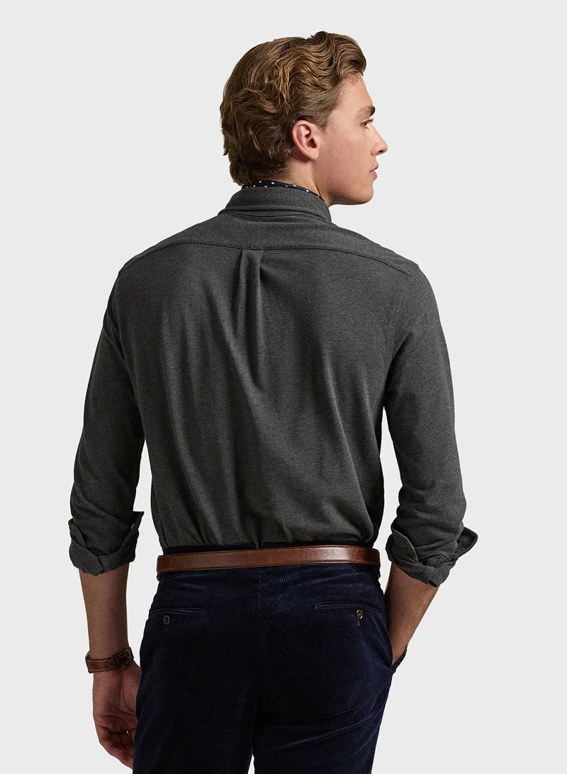 بولو رالف لورين Logo Featherweight Mesh Shirt