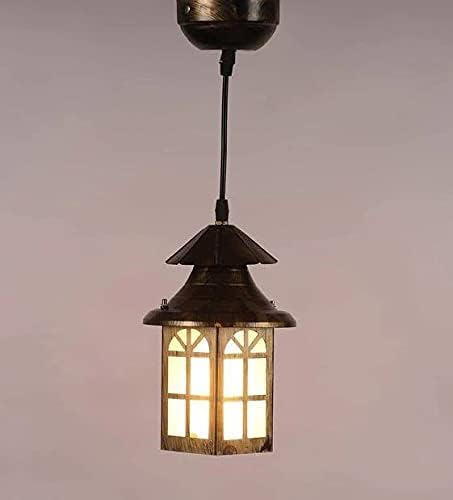 GreyWings Jharokha Metal Antique Hanging Ceiling Pendant Light Lamp (Color Copper Antique) Pack of 1 - Image 2