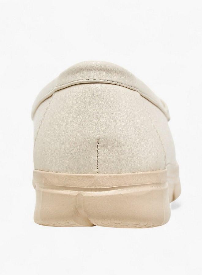 Flora Bella By Shoexpress Women's Textured Slip-On Loafers with Braid Detail - Image 5